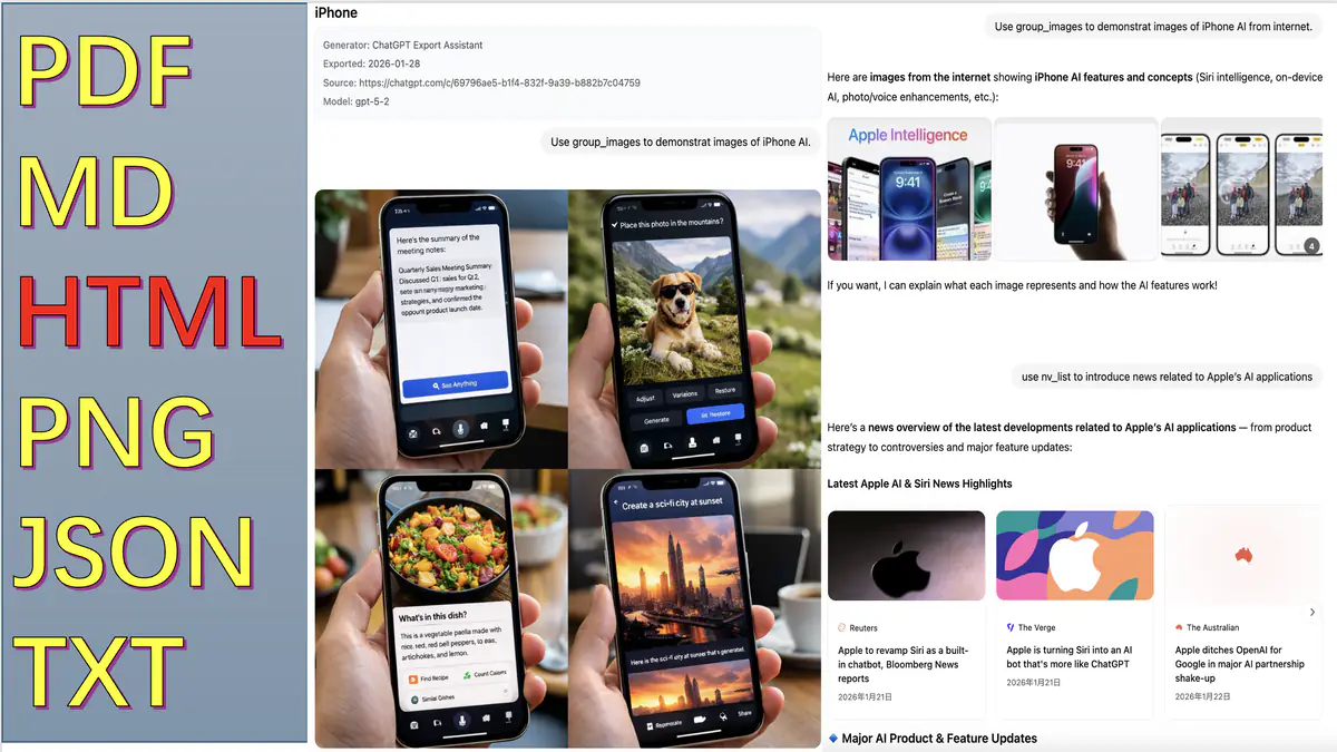 ChatGPT Export Assistant preview 3