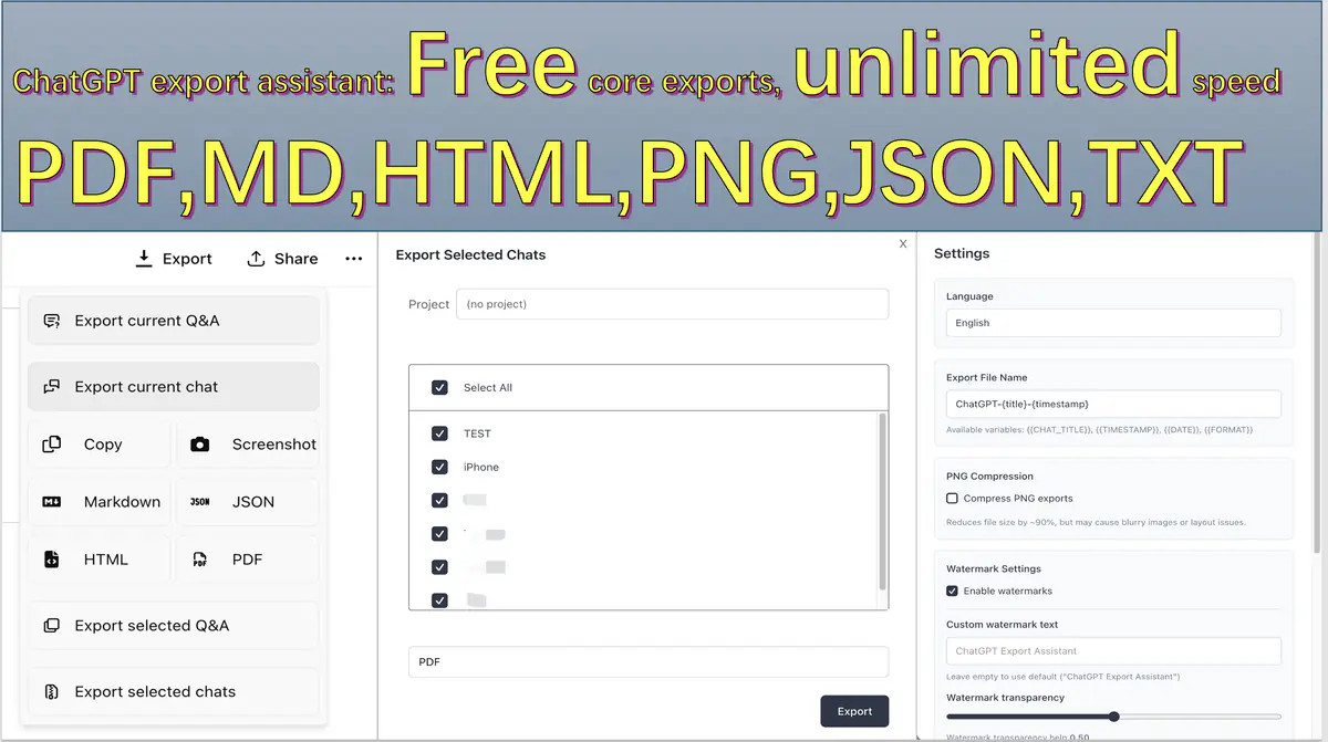 ChatGPT Export Assistant preview 6